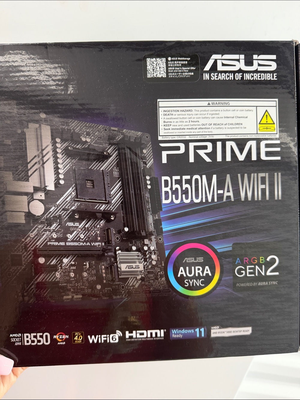 Sealed ASUS Prime B550M-A WiFi II AMD Micro ATX Motherboard